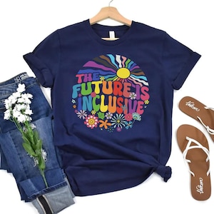 The Future is Inclusive Shirt, Rainbow Pride Tee, Trans Rights Top, LGBTQ Gift, Progress Pride Shirt, Social Justice Shirt, Gay Pride TShir
