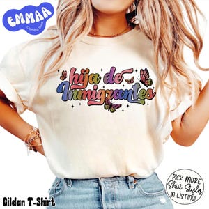 Sweat Hija de Inmigrantes, chemise latina pour femme, chemise héritage hispanique, chemise fille d&#39;immigrants, immigrée fière, chemise Latina Power