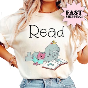 Reader Cute Pigeon Piggie Elephant Reading Books Shirt, Piggie Elephant Pigeons Shirt, Book Lover Teacher Shirt, Its A Good Day To Read