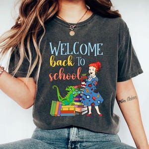 Camiseta de la Sra. Frizzle, autobús mágico de bienvenida al cole, camiseta del equipo de profesores, camiseta del primer día de clases, regalo de vuelta al cole, profesor divertido