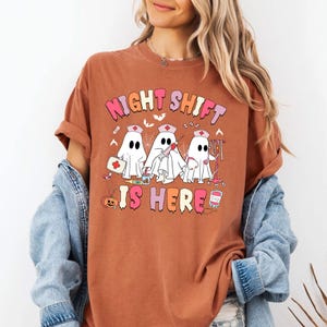 Night Shift Is Here Spooky Nurse Halloween Shirt, Night Shift Crew Sweatshirt,Spooky Nurse Tshirt, Registered Nurse,Nursing School,RN Shirt