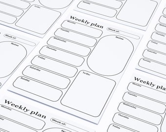 Minimalist Weekly Planner, Printable Daily Planner Template, Weekly To Do List, A4, Monday to Sunday
