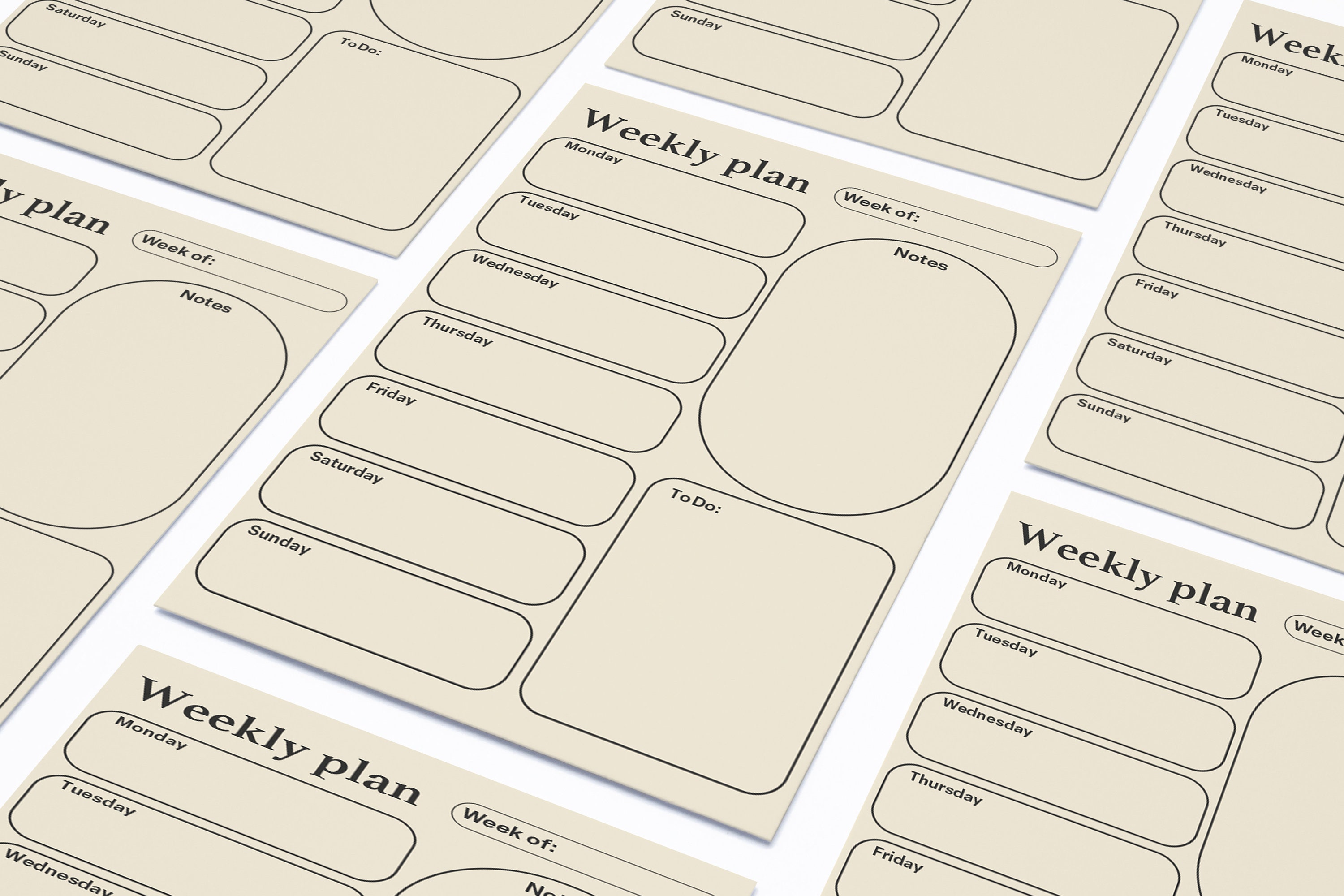 Minimalist Weekly Planner, Printable Daily Planner Template, Weekly to ...