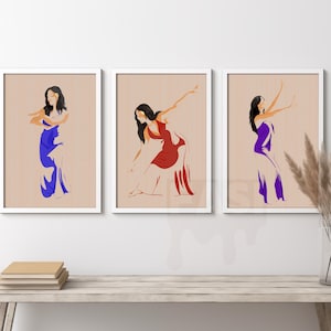 Tropical Island Ladies Art | Polynesian Women | Island Dance | Pacific Beauty | Digital Art | Instant Download | Set Of 3 & All in one