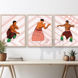 Samoa Through Generations | Father Son Grandfather Wall Print | Polynesian Heritage Digital Download | Aiga | Siva