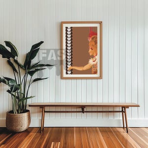 Lámina artística de danza samoana de Taupou / Decoración de la cultura polinesia (Descarga digital)