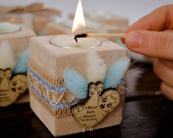 Handmade Baby Shower Candle Favors | Birthday Bulk Favors | Baptism Candle Bulk Favors | Unique Favors | Tealight Holders | Thank You Favors