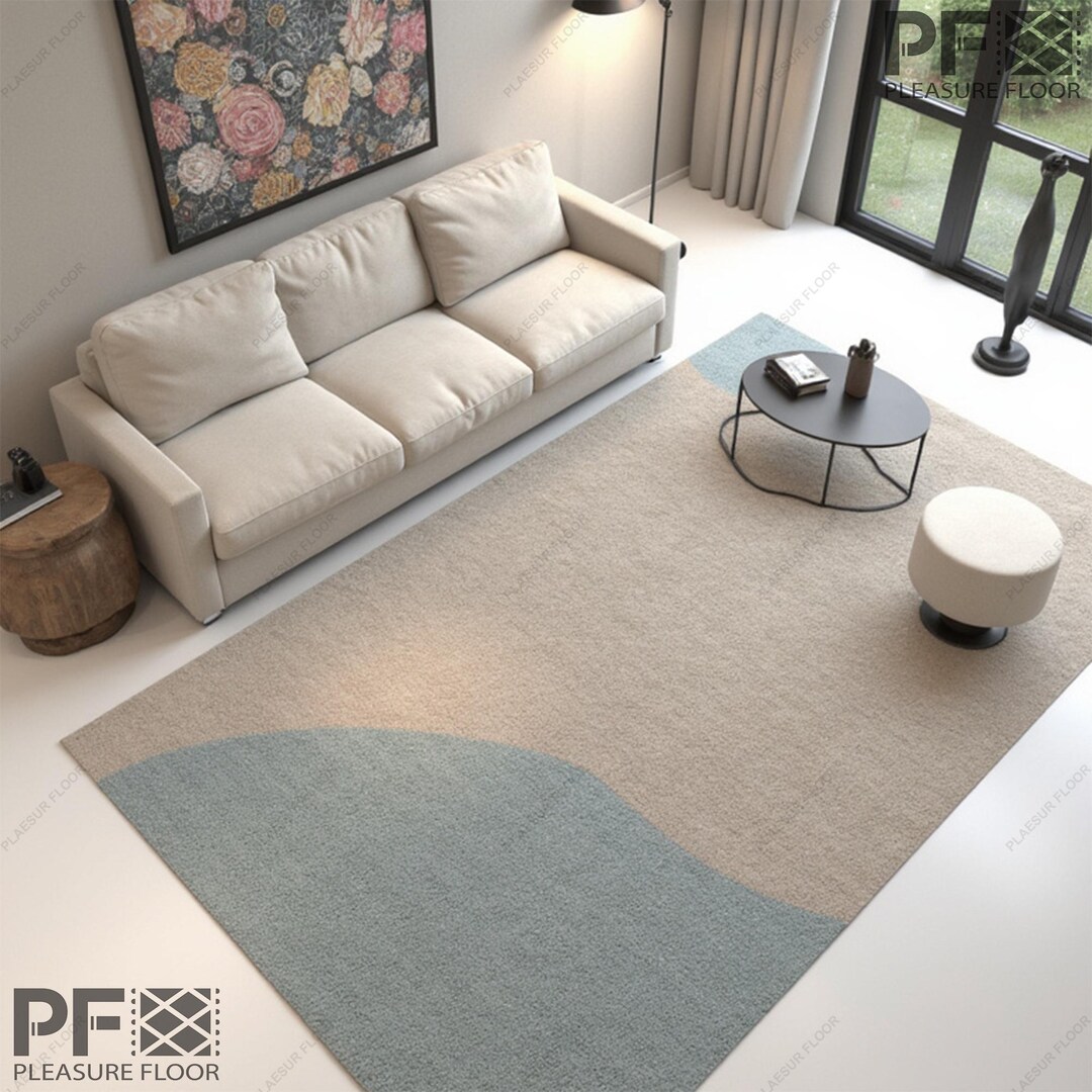Simplistic Rugs Muted Modern Handmade Simple Design Tufted Wool Area Rug - Stylish Home ...