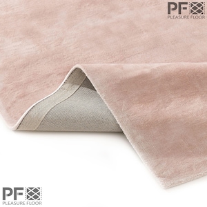 Handmade Viscose Area Rug: Modern Solid Color Silk-Feel Rug