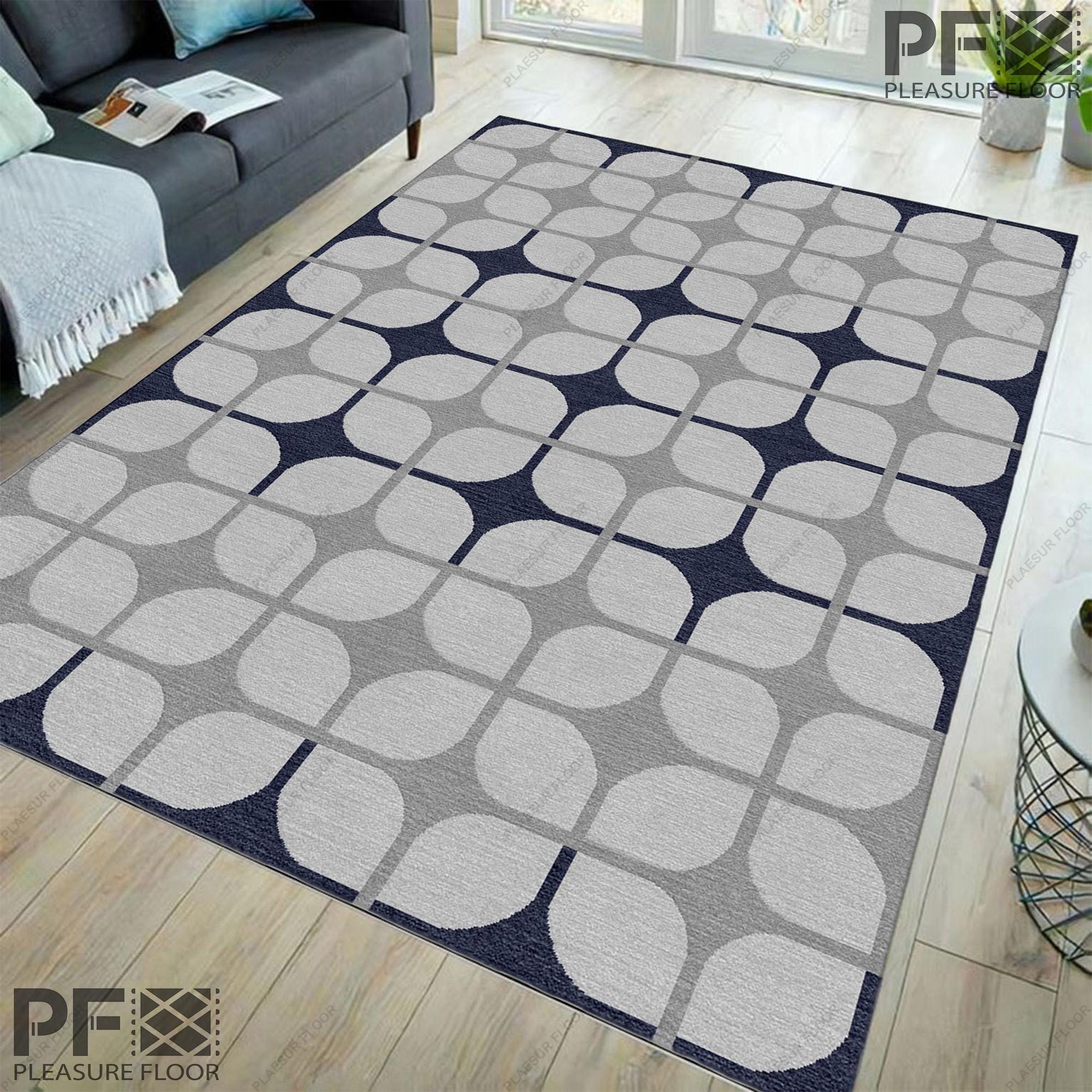 Geometric Wool Rug Handwoven Warmth Decor Rug, Modern Area Rug, for ...