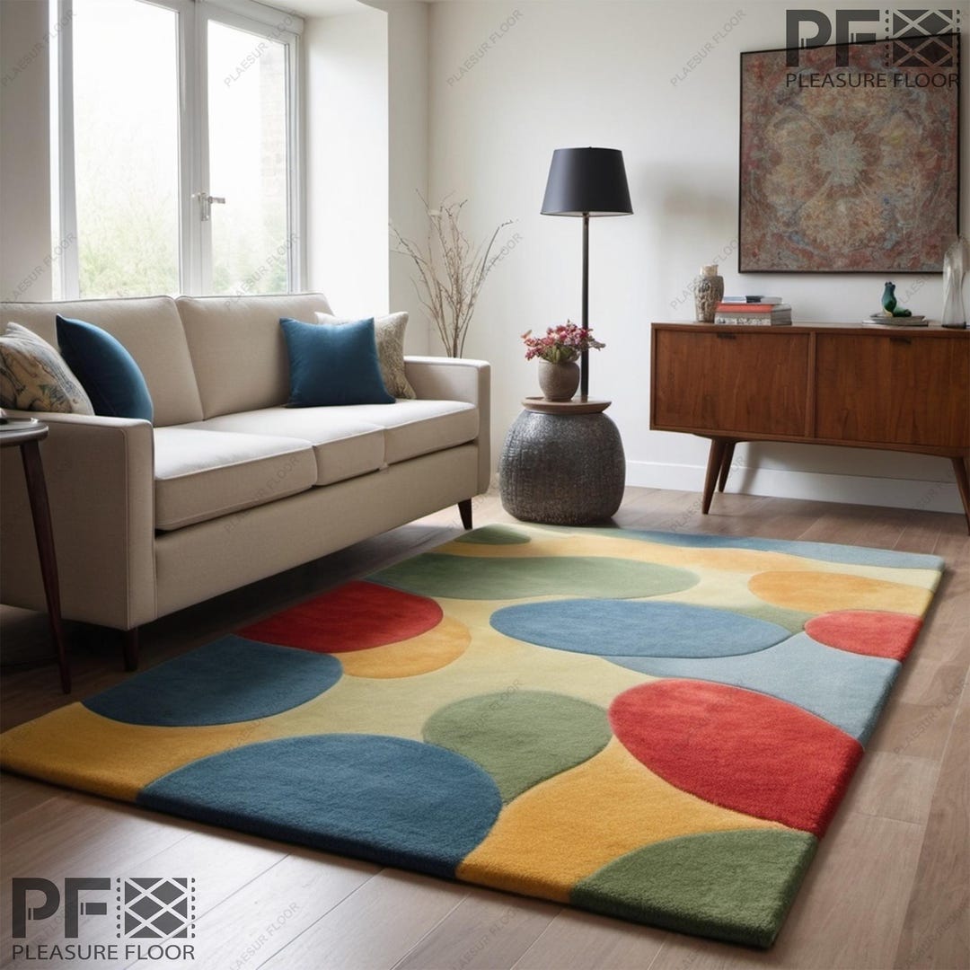 Handmade Modern Design Tufted Wool Area Rug - Stylish Home Decor ...
