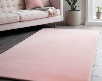 Hand-Tufted Wool Rug: Solid Pink, Modern Luxury