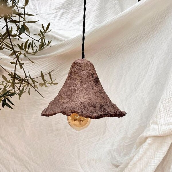 Paper Mache Lamp Etsy