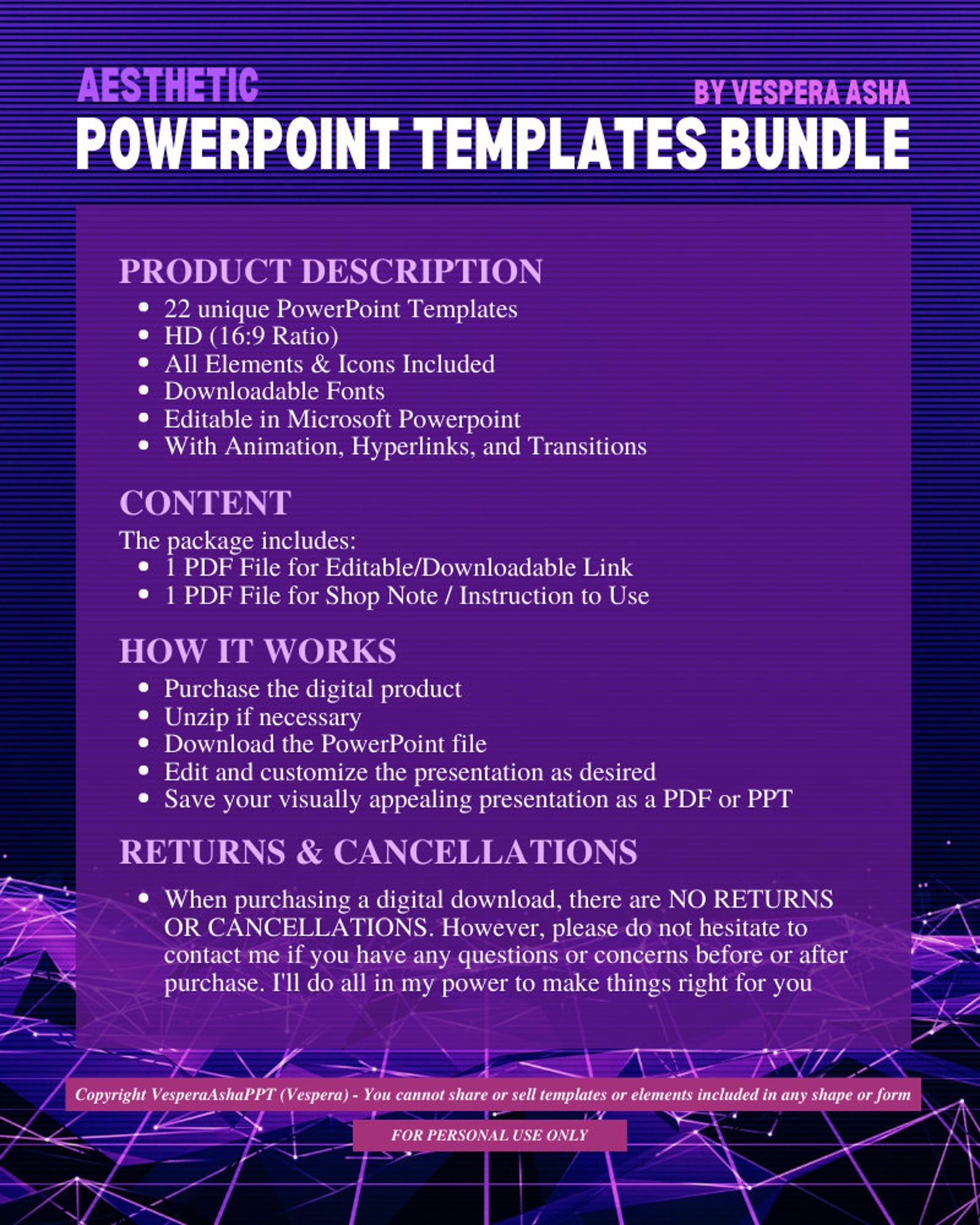 22 Aesthetic Powerpoint Templates Bundle by Vespera Asha Aesthetic PPT ...