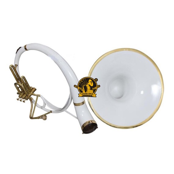 Sousaphone Bb Blanc 24" Avec Sac Et Embouchure - Neuf - Débutant - Fabriqué Inde