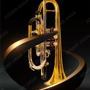 SOUND SAGA® Cornet Trumpet With All Accessories Including Mouthpiece & Case.