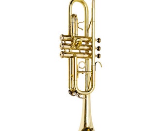 SOUND SAGA® C Pitch Trumpet With All Accessories Including Mouthpiece & Case.