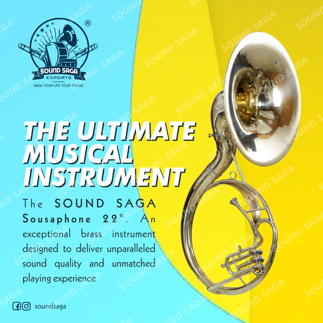 SOUND SAGA 22 Size Handmade Sousaphone Brass Made BB Big Bell Tuba With Mouth Piece and Carry Bag Musical Instrument for Gift Etsy