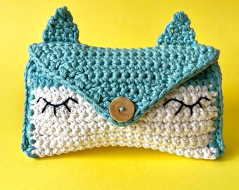 Kit complet de crochet Pochette Renard bleue