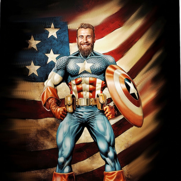 Get Your Own Superhero Portrait from your photo/Custom super hero portrait / Superhero caricature