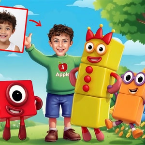 Get Your Own Numberblocks Portrait from your photo/Custom Numberblocks portrait / Custom caricature