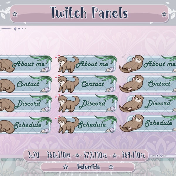 3x20 Otter Panels - Twitch / Youtube / Discord