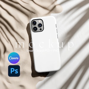 Phone Case Mockup, iPhone Case Mockup, iPhone Mockup, iPhone Mock Up, Smart Object PSD and Canva PNG