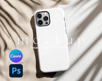 Phone Case Mockup, iPhone Case Mockup, iPhone Mockup, iPhone Mock Up, Smart Object PSD and Canva PNG