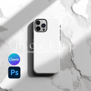 Tough Case Mockup, Telefon Case Mockup, iPhone Case Mockup, Smart Objekt PSD und Canva PNG