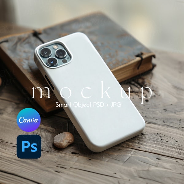 Phone Case Mockup, iPhone Case Mockup, iPhone Mockup, iPhone Mock Up, Smart Object PSD and Canva PNG