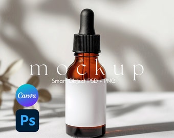 Dropper Bottle Product Mockup, Dropper Bottle Label Mockup, Amber Glass Dropper Bottle Mockup, Dropper Bottle Mockup