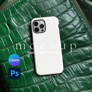 Smartphone Case Mockup, Tough Case Mockup, iPhone Case Mockup, Smart Objekt PSD und Canva PNG