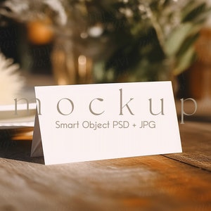 3,5x2 Name Card Mockup, Card Mockup, Place Card Mockup, Wedding Place Card Mockup, Wedding Seating Card Mockup