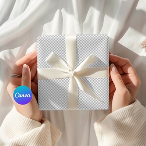 Geschenkpapier Mockup, Geschenk Mockup, Geschenkpapier Mockup, Geschenkpapier Mockup, Geschenkpapier Mockup, Geschenkpapier Mockup, Smart Objekt PSD und Canva PNG Bild 2