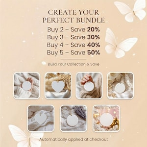Ornament Mockup Set of 3, Family Ornament Mockup, Round Ceramic Christmas Ornament Flatlay, Matching Ornament Set, Canva PSD Mockup image 7