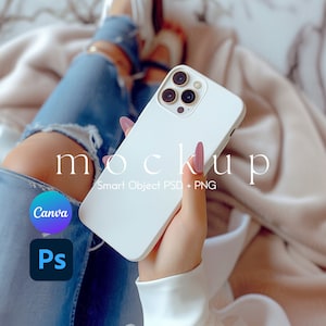 iPhone Case Mockup, Telefon Case Mockup, Smartphone Case Mockup, Smart Objekt PSD und Canva PNG