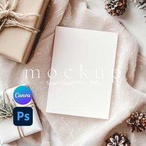 Kerstkaartmodel, witte blanco kaart, wenskaartmodel, witte kerstkaartmodel, kaart slim object PSD en canvas, kaart png PNGEgg