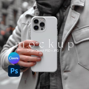 Smartphone Case Mockup, Smart Objekt PSD und Canva PNG, iPhone Mock Up, iPhone Case Mockup, iPhone Mockup