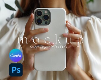 Tough Case Mockup, Smart Object PSD and Canva PNG, Phone Case Mockup, iPhone Case Mockup, iPhone Mockup