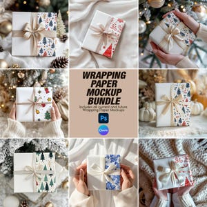 Bundle di mockup di carta da regalo, bundle di mockup di regali, bundle di mockup di carta, collezione completa di mockup di carta da regalo