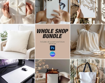 Entire Store Bundle, Whole Shop Mockup Bundle, All Current And Future Mockups, Lifetime Access, Entire Shop Mockup Bundle