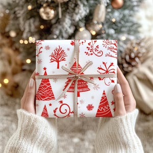 Present Mockup, Wrapping Paper Mockup Canva, Wrapping Paper Mockup, Christmas Wrapping Paper Mockup, Smart Object PSD and Canva PNG image 5