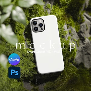 Tough Case Mockup, Telefon Case Mockup, iPhone Case Mockup, iPhone Mockup, Smart Objekt PSD und Canva PNG
