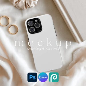 Phone Case Mockup, Phone Case Mock Up, Tough Case Mockup, Phone Case Mockups, iPhone Case Mockup, Phone Case Canva PNG and Smart Object PSD
