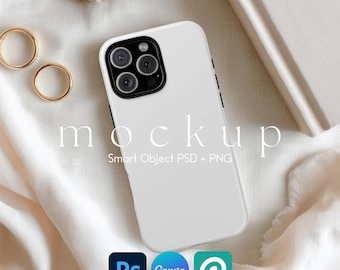 Phone Case Mockup, Phone Case Mock Up, Tough Case Mockup, Phone Case Mockups, iPhone Case Mockup, Phone Case Canva PNG and Smart Object PSD