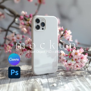 Handyhüllen Mockup, iPhone MockUp, iPhone Case Mockup, iPhone Mockup, Smart Objekt PSD und Canva PNG