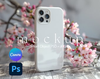 Phone Case Mockup, iPhone Mock Up, iPhone Case Mockup, iPhone Mockup, Smart Object PSD and Canva PNG