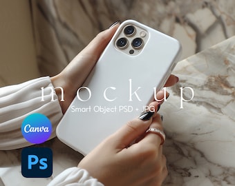 Mockup di custodia per telefono, mockup di custodia per iPhone, mockup di custodia per telefono PSD e Canva PNG, mockup di iPhone, mockup di custodia per telefono