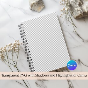 Spiral Notebook Mockup, Notebook Mockup, Journal Mockup, Spiral Planner Canva PNG and Smart Object PSD image 2