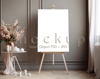 Easel Mockup, 3x4 Easel Sign Mockup, Wedding Sign Mockup, Sign Mockup, Poster Mockup, Invitation Mockup, Wedding Easel, Wedding Sign Easel